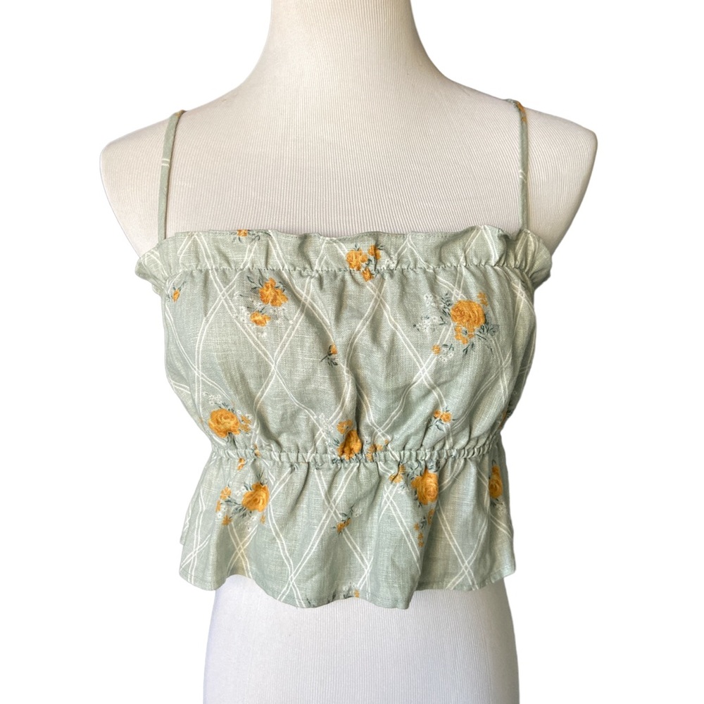 Reformation floral linen top size Medium